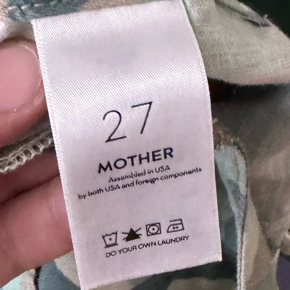 MOTHER The Shaker Chop Crop in Blue Green Camo - Picture 6 of 6